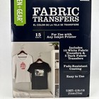 Fabric Transfers  2pkg  Pen   Gear White   Dark  8 5 X 11  15 Sheets Iron On