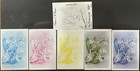 St  Vincent grenadines 1985 Botanical Proof Progressive Color Phases Collec7 Set