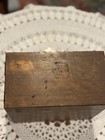 Vintage Wooden Recipe Box Brown Wood Grain Hinged Lid Decorative Storage