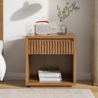 Night Stand Nightstand With Drawer Storage Fluted Bed Side End Table 22 44in