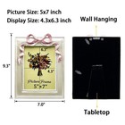 Vintage Picture Frame 5x7 Inch  Ornate Cute Photo Frames With Glass Front  Pi   