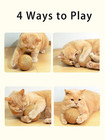 1pc Interactive Sisal Cat Scratching Ball Sound Rolling Kitten Toy - New