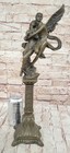Signed Valentine Cupid Eros Art Bronze Sculpture Figurine Statue Masterpiece Art