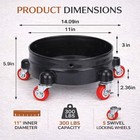 11 5  Rolling Bucket Dolly For 5 Gallon Bucket  Heavy-duty Normal  Black