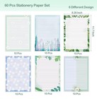 60 Pcs 11 7x8 26 Inch Floral Lined Writing Stationery Paper 6 Styles Letter