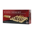 John N  Hansen 18  Deluxe Folding Wood Chess Set With Staunton Pieces