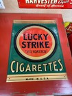 Vintage  lucky Strike Cigarettes  Embossed Metal Advertising Sign   nos  Nice