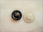 Vintage Antique Domed Black Glass Button With Luster 5 8 In  Kj