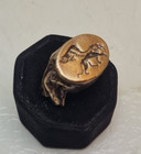 Griffin Roman Style Handmade Bronze Ring Ancient Bronze Vintage Look Spqr