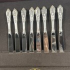 Rose Point By Wallace Sterling Silver Flatware Set Service For 8 - 32 Pcs   Case