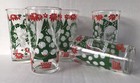 Christmas Glass Tumblers Set Of 5 Hazel Atlas Christmas Tree Mid Century Mcm