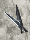 Custom Handmade Carbon Steel Hunting Spear Head With Leather Sheath