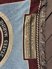 Marine Corps 100  Cotton Military Afghan Throw Blanket Made In Usa 50 X 59