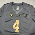 Nike Las Vegas Raiders Derek Carr Salute To Service Jersey Womens Xl Gray 822318