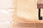 Atq Navajo Rug Native American Indian Yei Pictorial Vtg Weaving 40x19 Textile