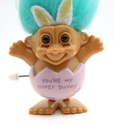 Vintage Russ Troll Easter Bunny Wind Up Needs Repair You re My Honey Bunny 3 