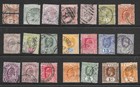 Ceylon 2 Cards  Sound Used Stamps  queen Victoria - King George V
