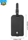 4 Pack Luggage Bag Tags Pu Leather Suitcase Name Tags With Snap Travel Label
