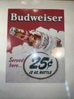 Budweiser Lager Beer  25 Man Cave Tin Metal Sign 12   x16    Vintage Look Brand New