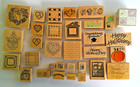 Variety Of Wooden Rubber Stamps Art Craft Card Making Christmas Holiday   More