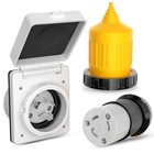  30amp Rv Power Inlet Outlet Shore Kit W boot Cord 30a Inlet  Connector Combo