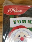 J   P Coats Silly Santa Felt Applique 18  Christmas Stocking Kit  28135 Vintage