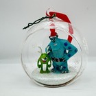 Disney Pixar Monsters Inc Mike   Sulley Glass Globe Sketchbook Ornament Lot 2