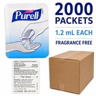 Purell Flip Top Hand Sanitizer Packets 1 2ml 2000 case Fragrance Free Exp 2023