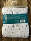 New Baby Crib Fitted Sheet 28    X 52    Nursery Bedding White Gray Stars Celestial