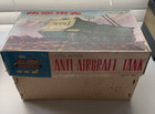 Vintage Gyro Action Anti-aircraft Tin Tank Battery Operated Toy In Box  read 
