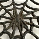 Vintage Cast Iron Spider Web Trivet Fly Black Gold Halloween Decor Taiwan 6 75   
