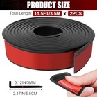 2pcs Car Wheel Eyebrow Arch Trim  Fender Flares 5 5 Cm  23 Ft Black   L-style  