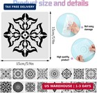 16 Pcs Mandala Stencils  6x6 Inch Reusable Painting Templates For Diy Craft   Pe