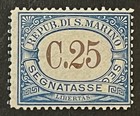 Travelstamps  San Marino Stamps Scott  j23  C 25  Mint Original Gum Moglh
