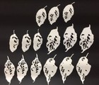 Tim Holtz Die Cuts   Leaf Fragments   Three Sets   White Cardstock   15 Leaves