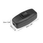 4pcs Inline Cord Switch On-off-on Dpdt Lamp Light Rocker Switch Black Ac 250v 3a