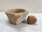 Antique Handmade Yellow Stone Mortar Pestle Homeopathic Medicine Mortar Sto348