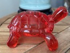Vintage Red Acrylic Turtle Massager Hand Held