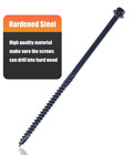Structural Lag Screws 6 Inch  50-pack  14 X 6 Heavy Duty Black Timber Screws  Ru