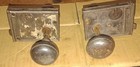 Pair Antique Cast Iron Rim Lock Sets Surface Mount Door Knobs Hardware Salvage