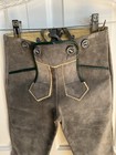 Vintage German Oktoberfest Child Lederhosen Tracht Pants Suede Leather Lot D