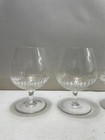 Set Of 4 Vintage Rogaska Crystal Brandy Snifters Clear Glass With Etched Lines