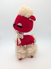 Vintage 1960 s Dream Pets Sawdust Stuffed Red Lucy Lamb Dakin W tag Collectible