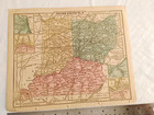 1866 Hand-colored Map Of  united States No9  Oh  Ky  In Approx  11  X 9   20832
