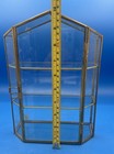 Vtg Brass   Glass Free Standing wall Mount Mini Display Case Curio Cabinet  10   