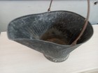 Antique Black Coal Bucket Pail W  Handle Scuttle  Fireplace Ash Vintage 