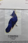 Vtg Jan Dressler - Western Blue Jay 9  X 4  Bird Stencil - 3 Overlays - Sealed