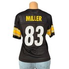 Reebok Pittsburgh Steelers Heath Miller 83 Jersey Womens Large Black 07