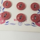 Vintage Lansing Two-hole Buttons New Old Stock Small Red On Card