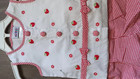 Vtg  Okie Dokie 12m Red Gingham Strawberry Floral Summer 2 Piece Set Short New
